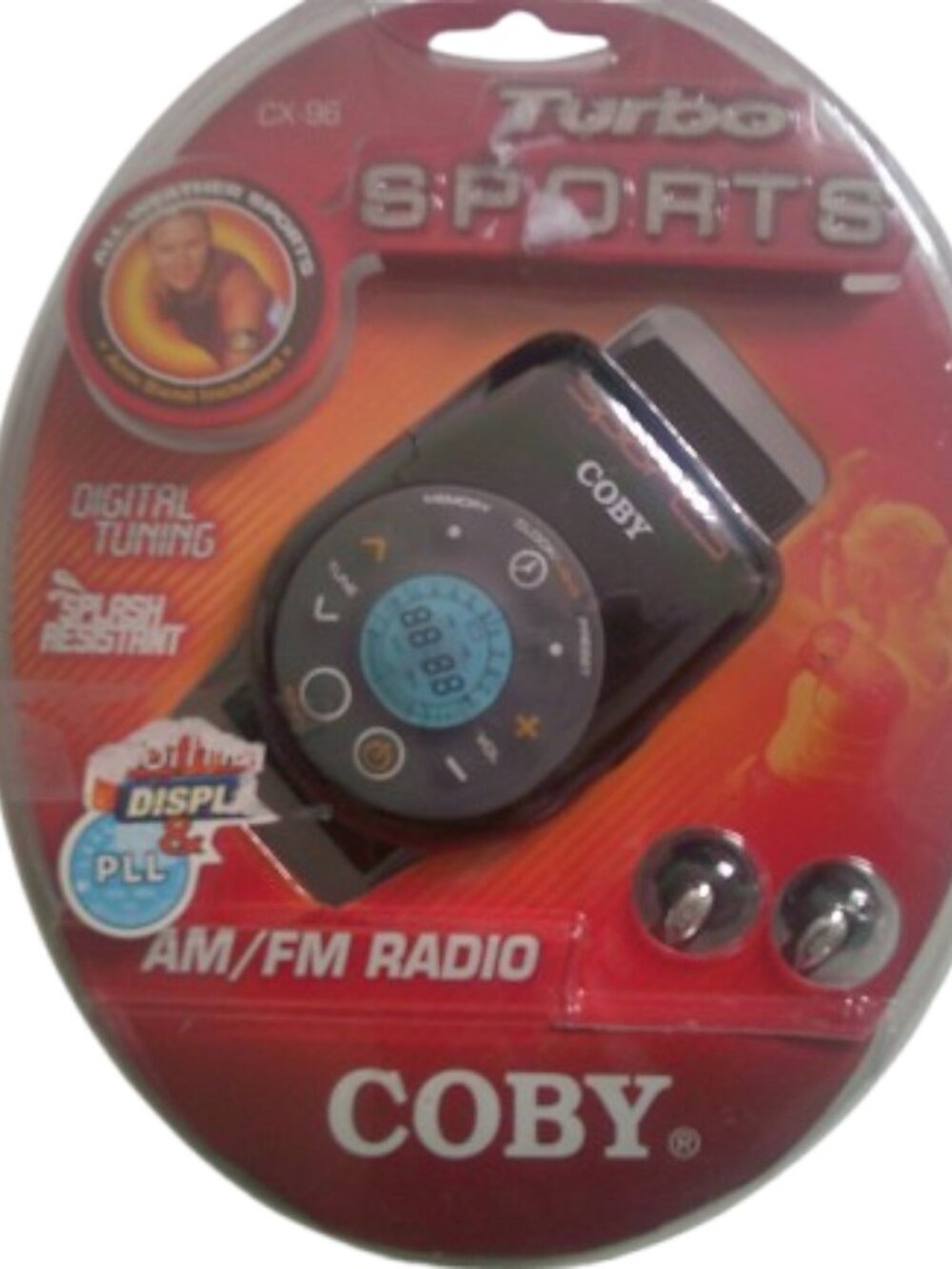 Coby CX-96 Turbo Sports AM/FM Radio w/ Headphones All Weather New
